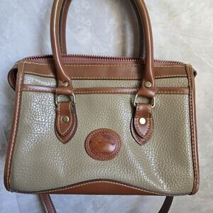 Dooney & Bourke Brown and Tan Leather Satchel